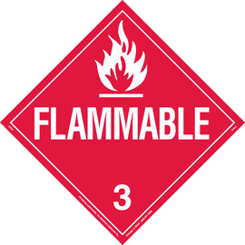 Brady® 10 3/4" X 10 3/4" Red/White Tagstock Placard "FLAMMABLE 3"