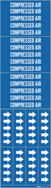 Brady® 2 1/4" X 2 3/4" White/Blue Vinyl Pipe Marker "COMPRESSED AIR"