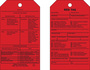 Brady® 7" X 4" Black/Red Rigid Paper Tag (100 Per Pack) "Date Identified___Red Tag File No___Identified by___Department___Category___"