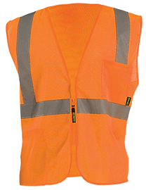 OccuNomix Large Hi-Viz Orange Polyester/Mesh Vest
