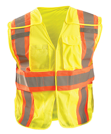 OccuNomix Medium - Large Hi-Viz Yellow Polyester/Mesh Vest