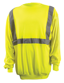 OccuNomix Medium Hi-Viz Yellow Polyester/Fleece Sweatshirt