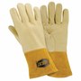 Protective Industrial Products Medium 12" Natural Top Grain Pigskin Unlined Welders Gloves
