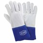 Protective Industrial Products Medium 12" Natural Top Grain Goatskin Unlined Welders Gloves