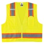 Ergodyne Small/Medium Green GloWear® 8248Z Polyester/Polyester Mesh Vest