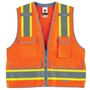 Ergodyne Large/X-Large Orange GloWear® 8254HDZ Polyester Mesh/Polyester Solid Vest