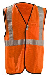OccuNomix Large Hi-Viz Orange Polyester/Mesh Vest