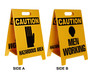 Brady® 20" X 12" X .156" Black And Yellow Rigid Polypropylene Floor Safety Sign "HAZARDOUS AREA"