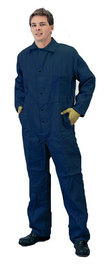 Tillman® 5X Blue Indura® Cotton Flame Resistant Coveralls With Zipper Front Closure