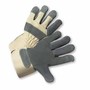 Protective Industrial Products Small Natural Premium Grain Cowhide Palm Gloves With Canvas Back And Rubberized Safety Cuff