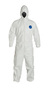 DuPont™ 4X White Tyvek® 400 5.9 mil Chemical Protective Coveralls (With Respirator Fitting Hood, Elastic Wrists And Ankles)