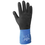 SHOWA® Size 9 Blue And Yellow Cotton Flock Lined 22 mil Neoprene And Rubber Latex Chemical Resistant Gloves