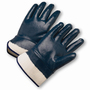 Protective Industrial Products Large PIP® Blue Nitrile Full Hand Coated Work Gloves With Natural Cotton Liner And Safety Cuff