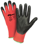 Protective Industrial Products Medium G-Tek® 15 Gauge Black Nitrile Palm And Finger Coated Work Gloves With Red Nylon Liner And Knit Wrist