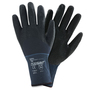 Protective Industrial Products Large G-Tek® PosiGrip® 15 Gauge Black Latex Palm, Finger And Knuckles Coated Work Gloves With Blue Nylon Liner And Knit Wrist