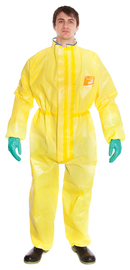 Ansell X-Large Yellow Microchem® Laminate Disposable Coveralls