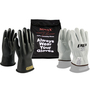 Protective Industrial Products Size 12 Black NOVAX® Rubber/Goatskin Class 00 Linesmens Gloves