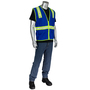 Protective Industrial Products 3X Blue PIP® Polyester/Mesh and Solid Vest