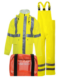 National Safety Apparel X-Large Hi-Viz Yellow 30" Arc H2O™ Cotton And Polyurethane Suit