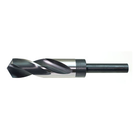 Drillco Nitro Series 1000A 31/32" X 6" Bright And Black HSS S&D Drill Bit With 1/2" Reduced Shank And 3" Spiral Flute