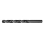 Drillco Series 200 19/64" X 4 3/8" Black Oxide HSS General Purpose Jobber Length Drill Bit With Straight Shank And 3 1/16" Spiral Flute