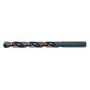 Drillco Series 400E 3/8" X 5" Black And Gold Oxide HSS Heavy Duty Jobber Length Drill Bit With Straight Shank And 3 5/8" Flute