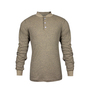 National Safety Apparel 2X Tan TECGEN® CC™ OPF Blend Knit Flame Resistant Henley Shirt With Button Front Placket Closure