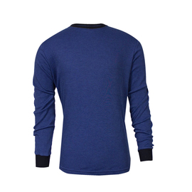 National Safety Apparel Large Blue TECGEN® CC™ OPF Blend Knit Flame Resistant T-Shirt