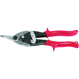 Stanley® 1 3/8" X 10" Proto® Left Cut Aviation Snip With Serrated Blade And Red Vinyl Grip Handle