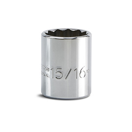 Stanley® 3/8" X 1/2" X 12" Silver Chrome Plated Alloy Steel Proto® Socket