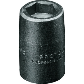 Stanley® 1/4" X 7mm Black Oxide Alloy Steel ProtoGrip™ 6 Point Metric High Strength Magnetic Impact Socket