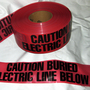 Harris Industries 3" X 1000' Red 4 mil Polyethylene Barricade Tape "CAUTION BURIED ELECTRIC LINE BELOW"