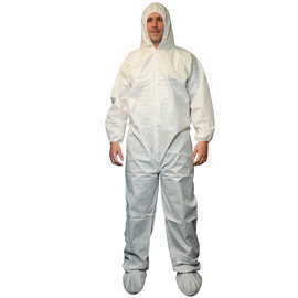 RADNOR™ Large White Polypropylene Disposable Coveralls