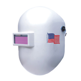 Honeywell Pipeliner™ 110PWE White Fiberglass Fixed Front Welding Helmet With 2" X 4 1/4" Shade 10 Lens