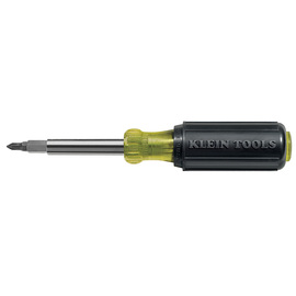 Klein Tools 7 3/4" Silver/Yellow/Black Chrome Plated Steel Screwdriver/Nut Driver
