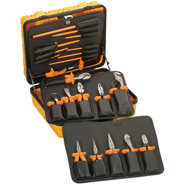 Klein Tools 8 1/4" X 15 3/8" X 18 7/8" Orange Steel Insulated Tool Kit With High-Dielectric Plastic Handle