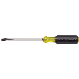 Klein Tools 17 7/16" Silver/Yellow/Black Chrome Plated Steel Cushion-Grip Screwdriver