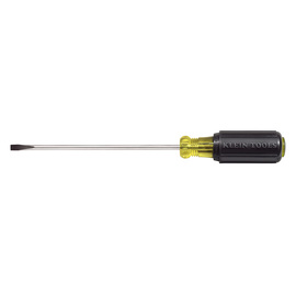 Klein Tools 7 3/4" Silver/Yellow/Black Steel Cushion-Grip Screwdriver With Rubber Handle