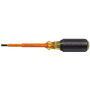 Klein Tools 7 3/4" Silver/Yellow/Black Induction Hardened Steel Screwdriver With High-Dielectric Plastic Handle