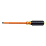 Klein Tools 12 3/8" Silver/Yellow/Black Induction Hardened Steel Screwdriver With High-Dielectric Plastic Handle