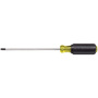Klein Tools 14 5/16" Silver/Yellow/Black Chrome Plated Steel Cushion-Grip Screwdriver With Rubber Handle