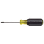 Klein Tools 6 3/4" Silver/Yellow/Black Chrome Plated Steel Cushion-Grip Screwdriver With Rubber Handle
