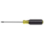 Klein Tools 5 3/4" Silver/Yellow/Black Steel Cushion-Grip Screwdriver With Rubber Handle