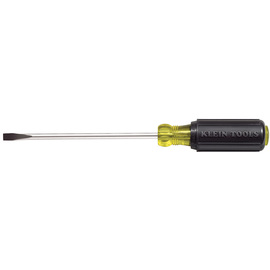 Klein Tools 10 11/32" Silver/Yellow/Black Chrome Plated Steel Cushion-Grip Screwdriver With Rubber Handle