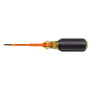 Klein Tools 6 3/4" Silver/Yellow/Black Induction Hardened Steel Screwdriver With High-Dielectric Plastic Handle