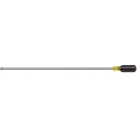 Klein Tools 21 3/4" Silver/Yellow/Black Steel Cushion-Grip Nut Driver With Rubber Handle