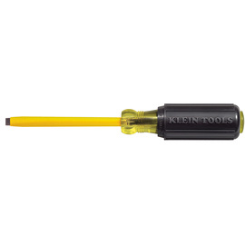 Klein Tools 9 3/4" Silver/Yellow/Black Chrome Plated Steel Cushion-Grip Screwdriver