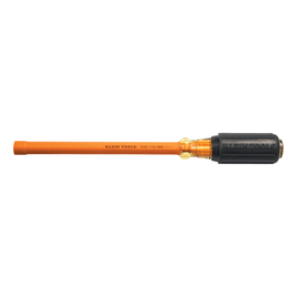 Klein Tools 9 3/4" Silver/Yellow/Black Steel Nut Driver With High-Dielectric Plastic Handle