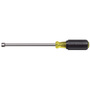 Klein Tools 9 3/4" Silver/Yellow/Black Steel Cushion-Grip Nut Driver With Rubber Handle