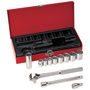 Klein Tools 3/8" Silver/Black/Red Steel Wrench Set